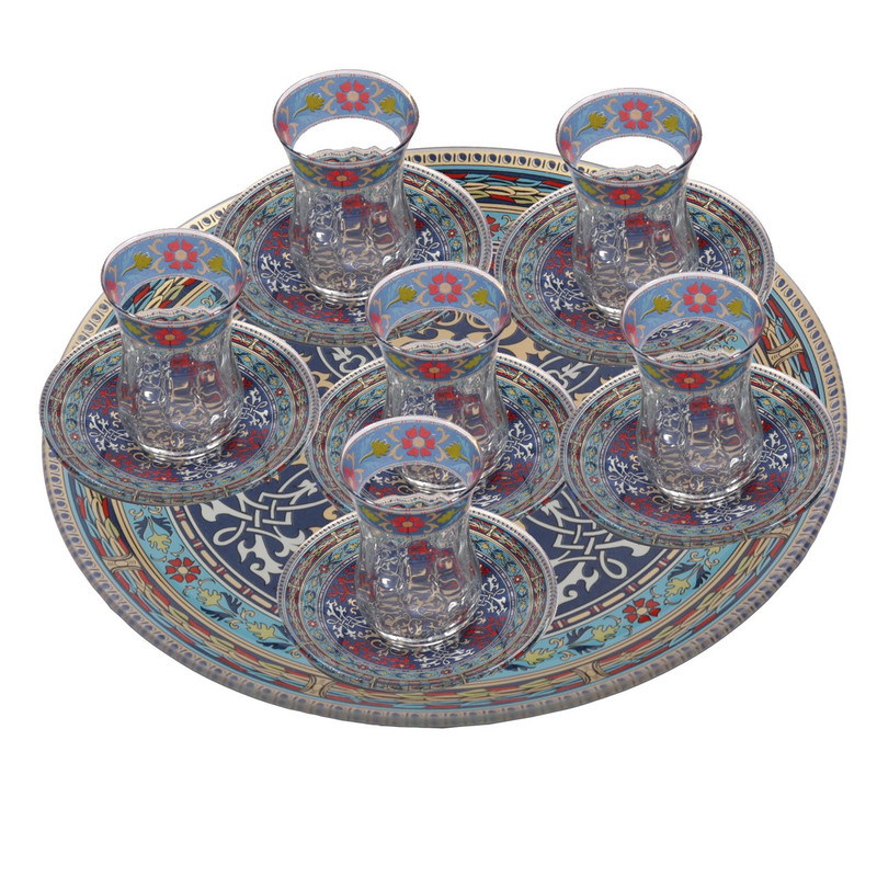 سرویس چای خوری 13 پارچه لاکچری مدل 105