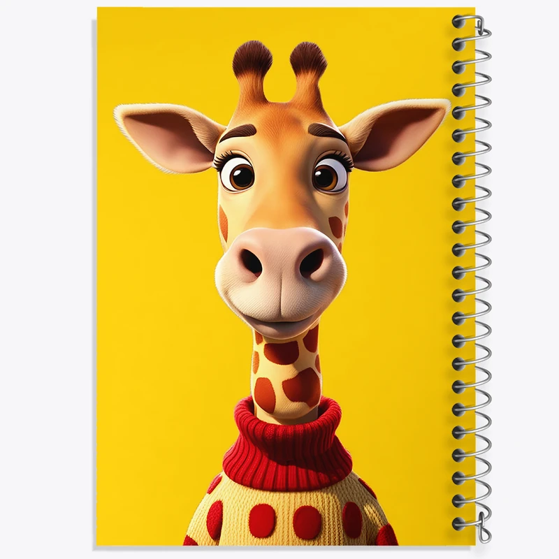 دفتر مشق 50 برگ خندالو طرح زرافه بامزه  کد N1618