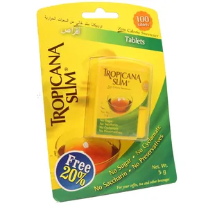 قرص شیرین کننده تروپیکانا اسلیم مدل Zero Calorie بسته 100 عددی