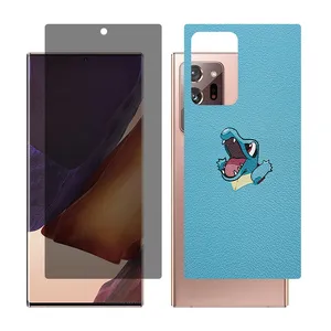 Glass together model privacy screen protector suitable for Samsung Galaxy Note20 Ultra 5G mobile phone with cover sticker on the back of the phone