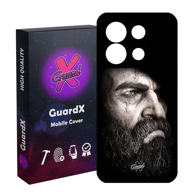 کاور گارد ایکس طرح God of War مدل Glass10100 مناسب برای گوشی موبایل شیائومی Redmi Note 13 5G