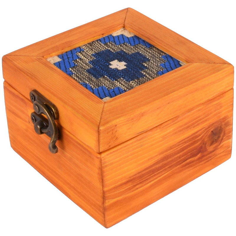 جعبه گروه دست استودیو طرح جاجیم مربع مدل 01-07 سایز کوچک