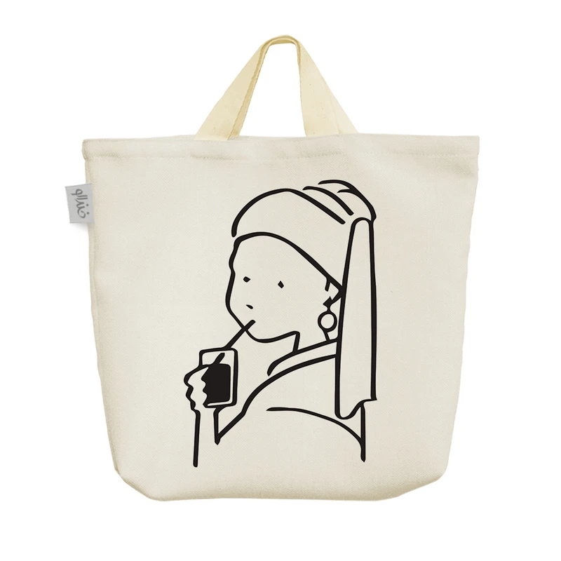 ساک خرید خندالو مدل دختر نوشیدنی کد 7641