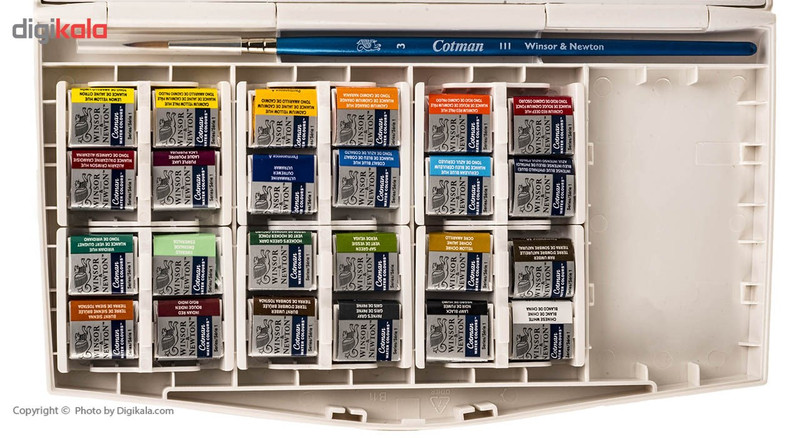 آبرنگ 24 رنگ وینزور مدل Cotman