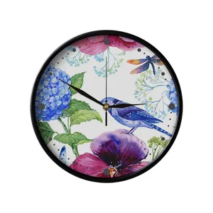 ساعت دیواری مدوپد طرح سنجاقک وپروانه مدل PAT00062