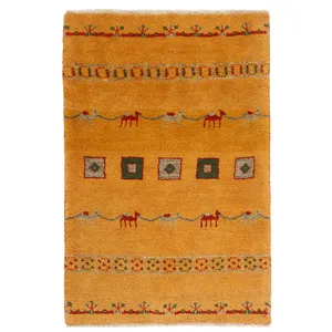 گبه دستبافت یک متری مدل ایلیاتی 522943