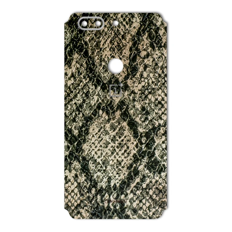 برچسب تزئینی ماهوت مدلJungle-python Texture مناسب برای گوشی OnePlus 5T