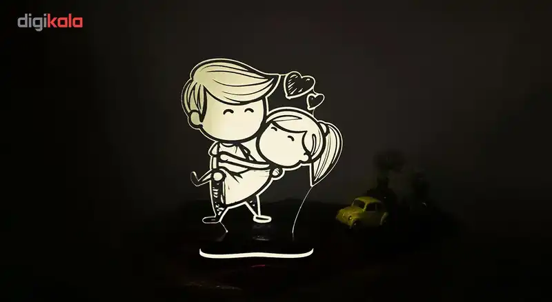 چراغ خواب سه بعدی گالری دیکوماس طرح با هم 2 کد DMS124