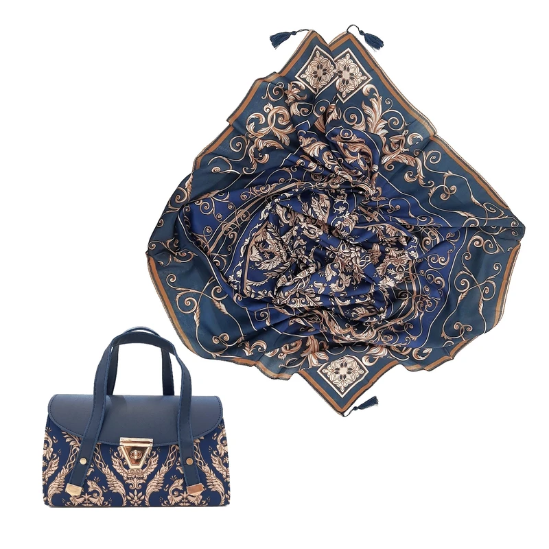 ست کیف و روسری زنانه مدل فرورژه مودا