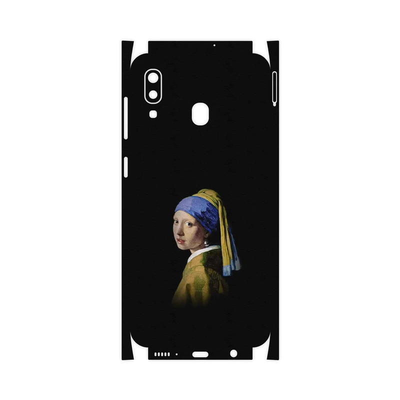 برچسب پوششی ماهوت مدل Girl with a Pearl Earring of Vermeer-FullSkin مناسب برای گوشی موبایل سامسونگ Galaxy A20