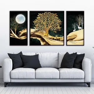 تابلو آتریسا طرح مدرن مدل AT00519 مجموعه 3 عددی