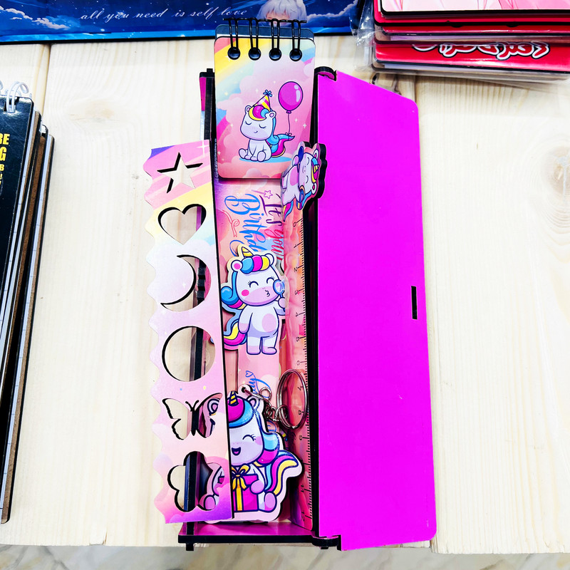 بسته لوازم تحریر مدل یونیکورن فانتزی مجموعه 6 عددی