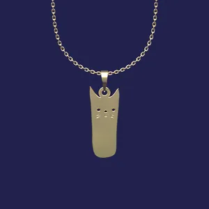 گردنبند طلا 18 عیار زنانه مدوپد مدل گربه کد T2-1-1007