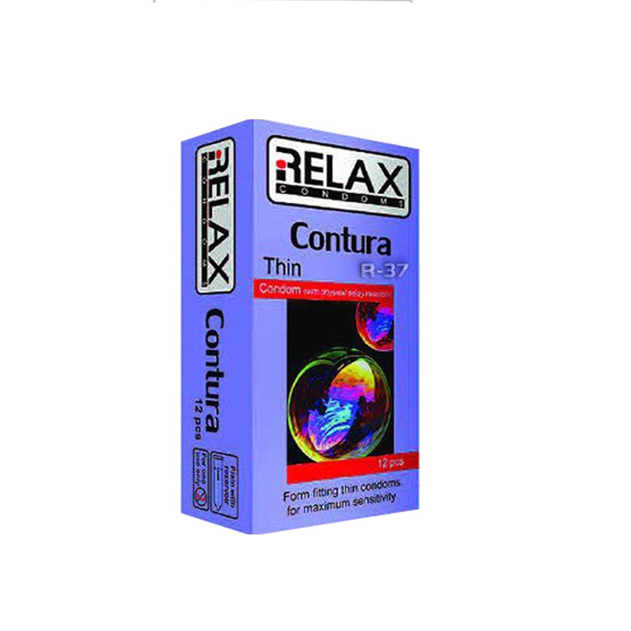 کاندوم ریلکس مدل CONTURA TINE کد R38 بسته 12عددی