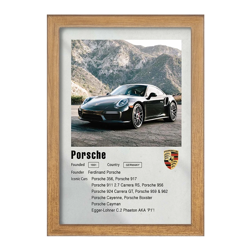 تابلو خندالو مدل ماشین پورشه (Porsche) کد F11954