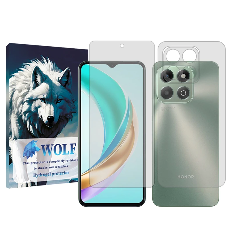 محافظ صفحه نمایش شفاف ولف مدل Tough مناسب برای گوشی موبایل آنرX6b  به همراه محافظ پشت گوشی