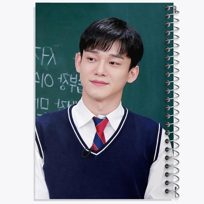 دفتر مشق 100 برگ خندالو طرح چن گروه اکسو EXO کد 13360