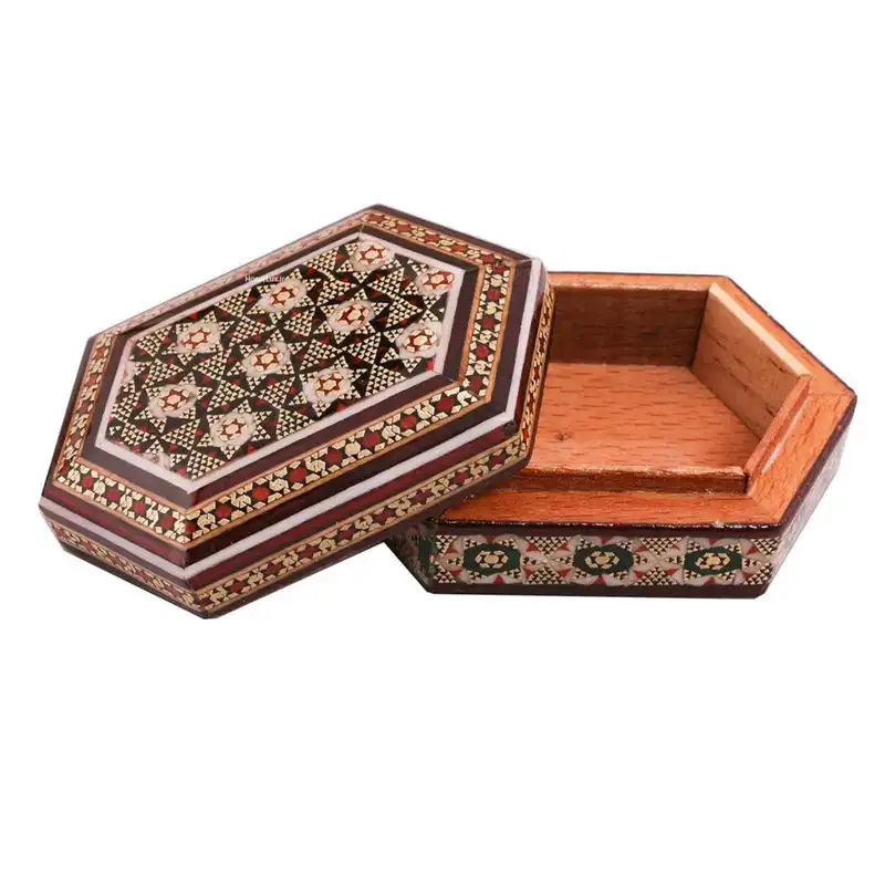 جعبه جواهرات خاتم کاری مدل تارا کد 01