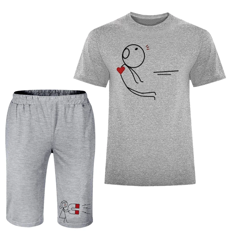 ست تی شرت و شلوارک مردانه مدل عشق 62