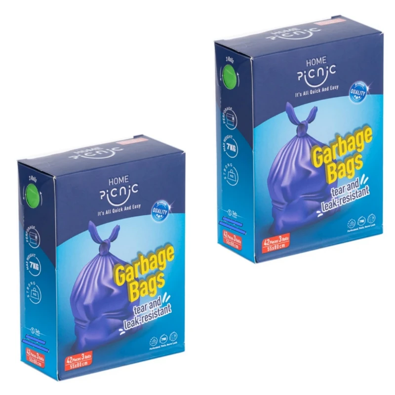 کیسه زباله پیکنیک مدل رولی دو بسته 3 عددی