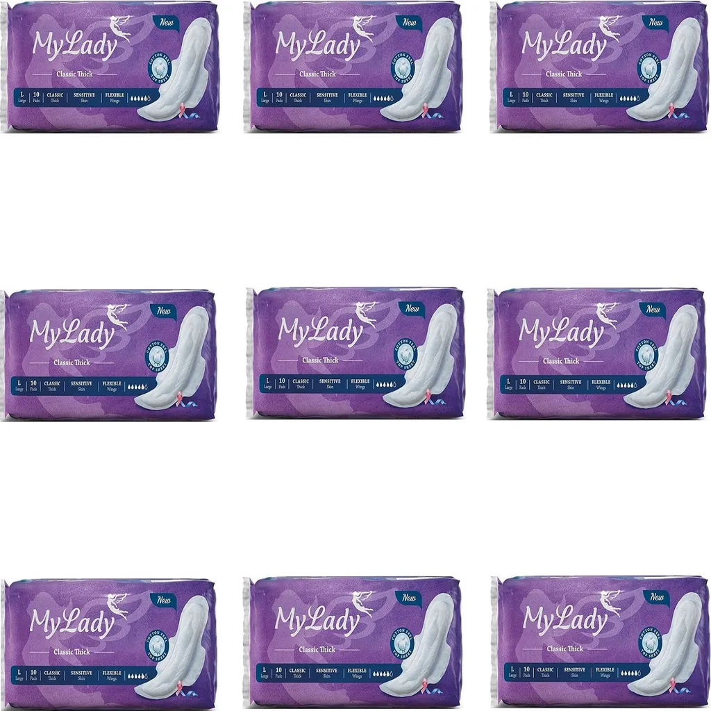 نوار بهداشتی مای لیدی مدل Classic purple مجموعه 9 عددی