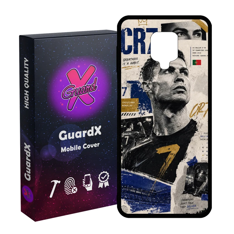 کاور گارد ایکس طرح CR7 مدل 11096 مناسب برای گوشی موبایل شیائومی Redmi Note9 Pro/Note 9 Pro Max/Redmi Note 9S/MI Poco M2 Pro