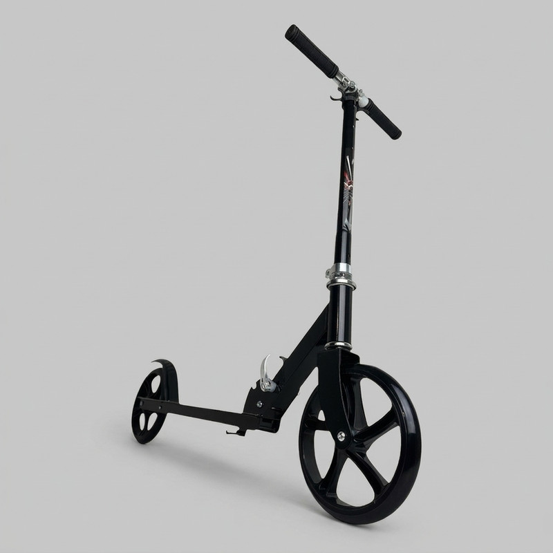 اسکوتر سایز بزرگ چرخ 205 میل pu مدل z-01 با قابلیت تنظیم اندازه فرمان و ترمز پایی و جک اسکوتر و تحمل وزن تا ۱۰۰ کیلوگرم