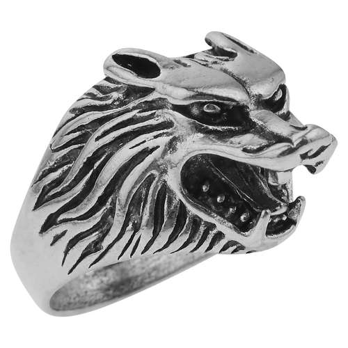 انگشتر مردانه طرح گرگ مدل i20