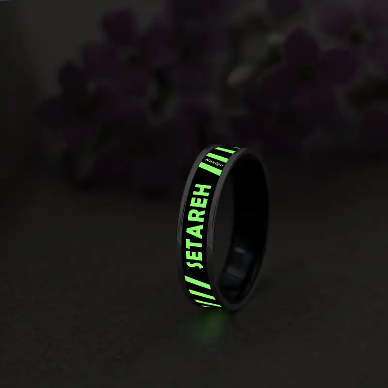 انگشتر ناکسیگو مدل شب تاب طرح ستاره کد RB15825