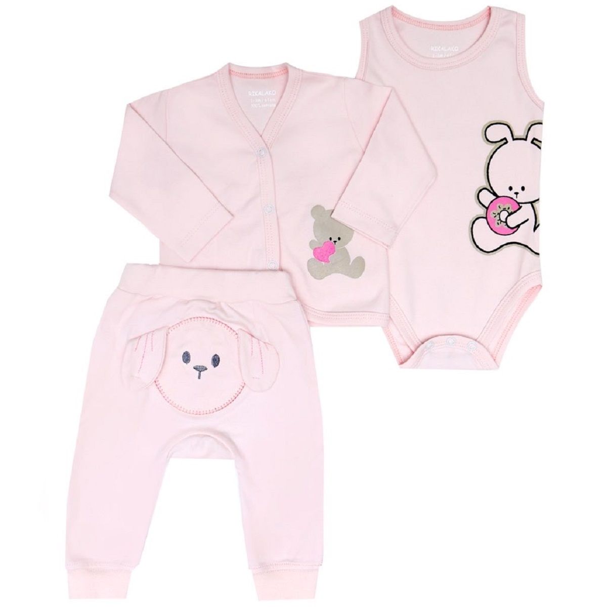 ست 3 تکه لباس نوزادی ریکالاکو مدل میشا -  - 1