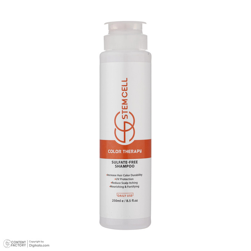 شامپو مو استم سل مدل Sulfate Free مناسب موهای رنگ شده و هايلايت شده حجم 250 ميلی ليتر
