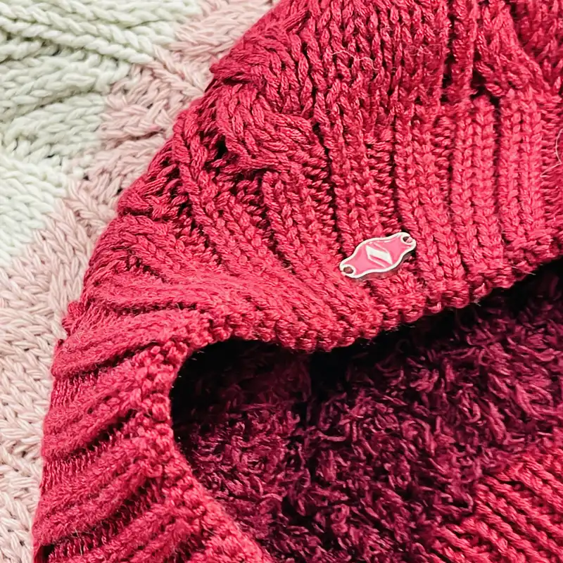 ست کلاه و شال گردن و دستکش بافتنی بچگانه تارتن مدل 65029