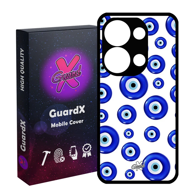 کاور گارد ایکس طرح چشم نظر مدل Glass10432 مناسب برای گوشی موبایل شیائومی Redmi Note 13 Pro 4G / Poco M6 Pro 4G