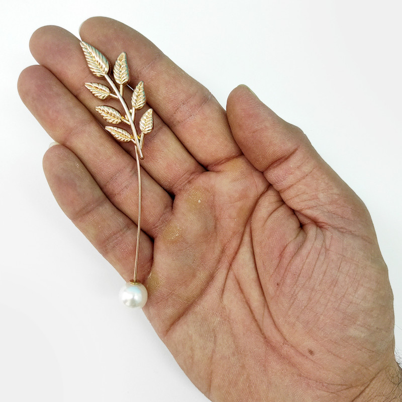 سنجاق سینه زنانه مدل گندم کد SGA9011