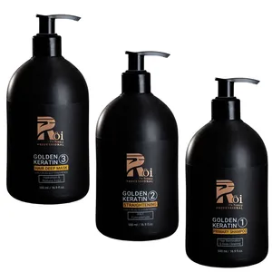 پک مراقبت مو روآ دو بیوتی مدل Golden Keratin حجم 500 میلی لیتر بسته 3 عددی