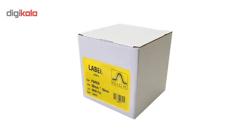 برچسب پرینتر لیبل زن نیک مدل NK3018 کاغذی سفید - رول 8000 عددی