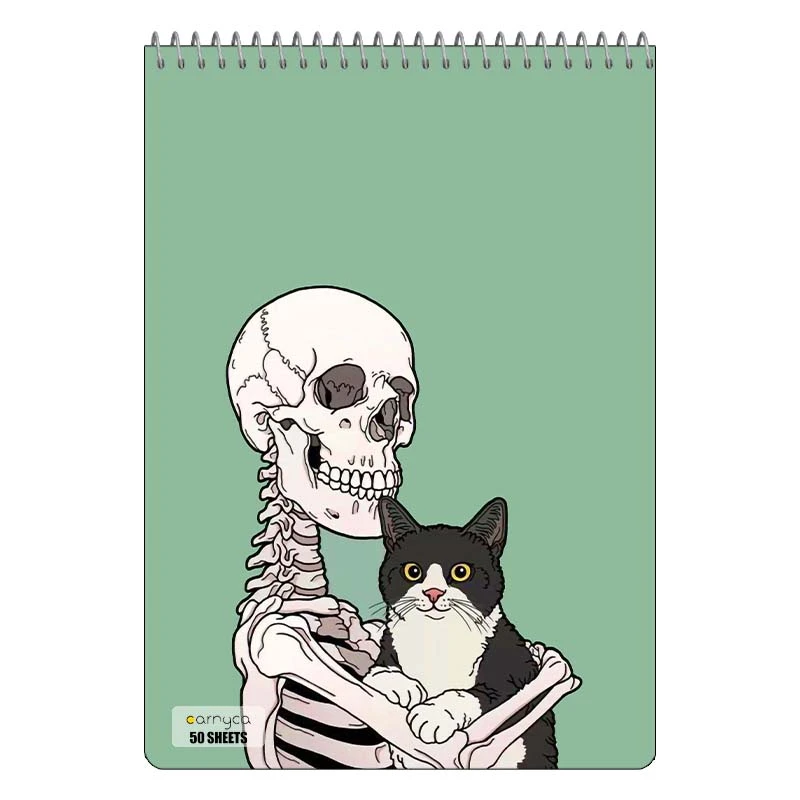 دفتر نقاشی 50 برگ سیمی کارنیکا طرح اسکلت Skeleton کد 89179