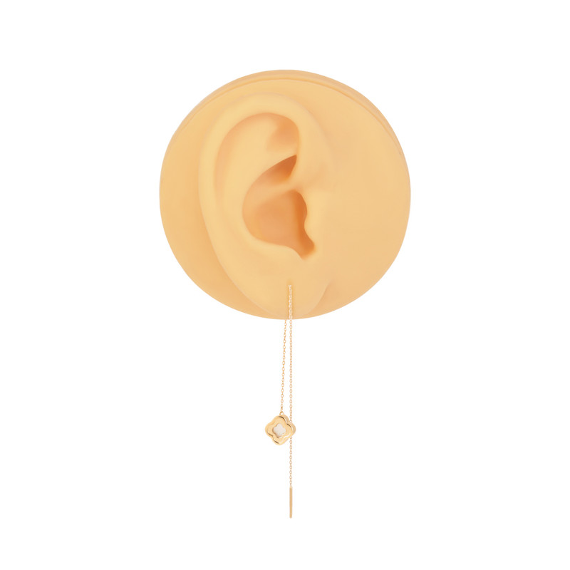 گوشواره بخیه‌ای طلا 18 عیار زنانه بان گالری مدل دوبل میرور - 4