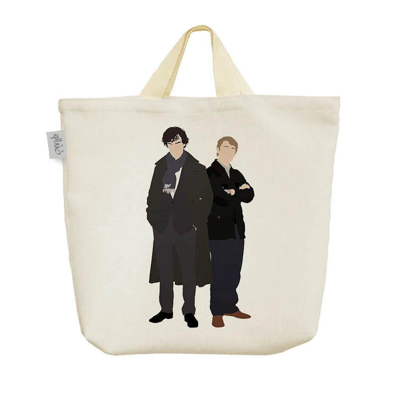 ساک خرید خندالو مدل شرلوک هلمز و دکتر واتسون کد 5248