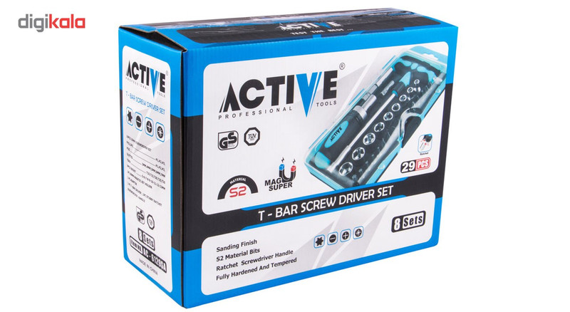 مجموعه 29 عددی سری پیچ گوشتی و بکس اکتیو مدل AC6129SA مجموعه 29 عددی سری پیچ گوشتی و بکس اکتیو مدل AC6129SA