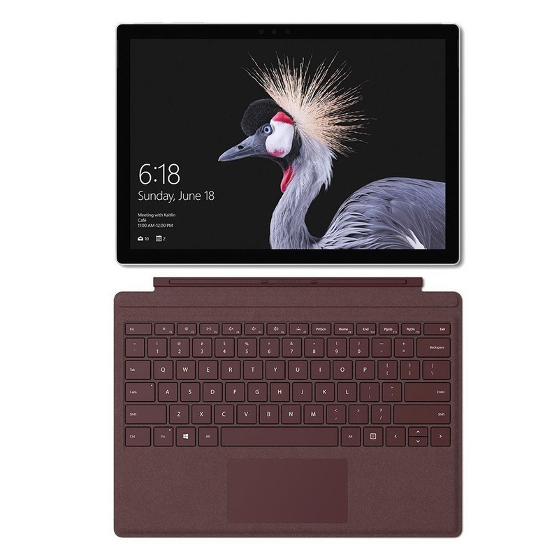 تبلت مایکروسافت مدل- Surface Pro 2017 - C به همراه کیبورد Burgundy Signature و کیف Maroo Sleeve - ظرفیت 256 گیگابایت