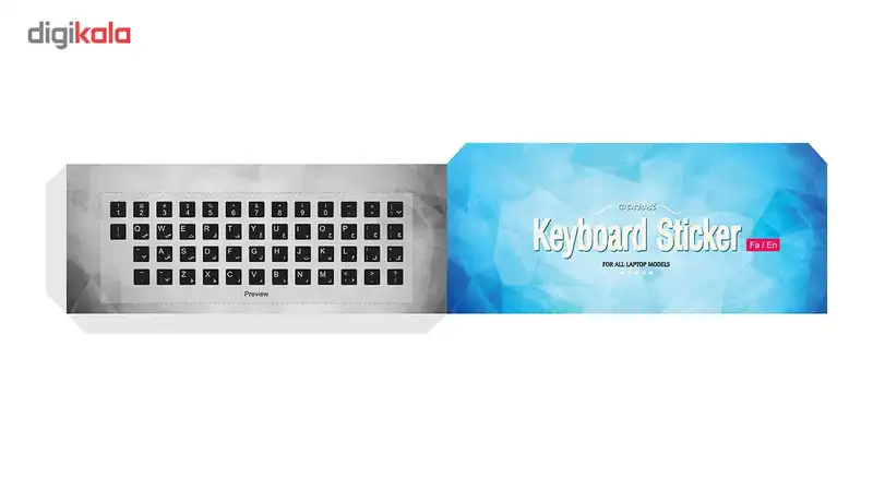 برچسب تزئینی کیبورد ونسونی به همراه حروف فارسی مناسب برای تمامی لپتاپ ها