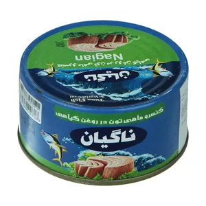 کنسرو ماهی تون در روغن گیاهی ناگیان - 150 گرم
