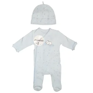 ست سرهمی و کلاه نوزادی کارامل مدل ATE4678