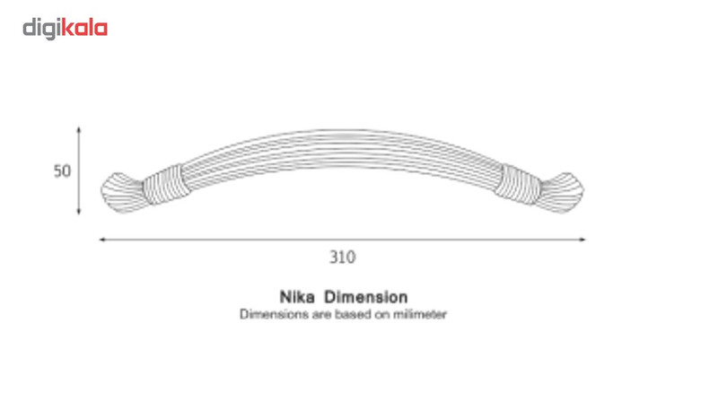 دستگیره در ورودی و حیاطی میر مدل Nika دستگیره در ورودی و حیاطی میر مدل Nika