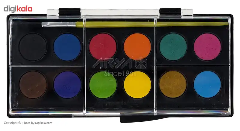 آبرنگ 12 رنگ آریا کد 2-5008