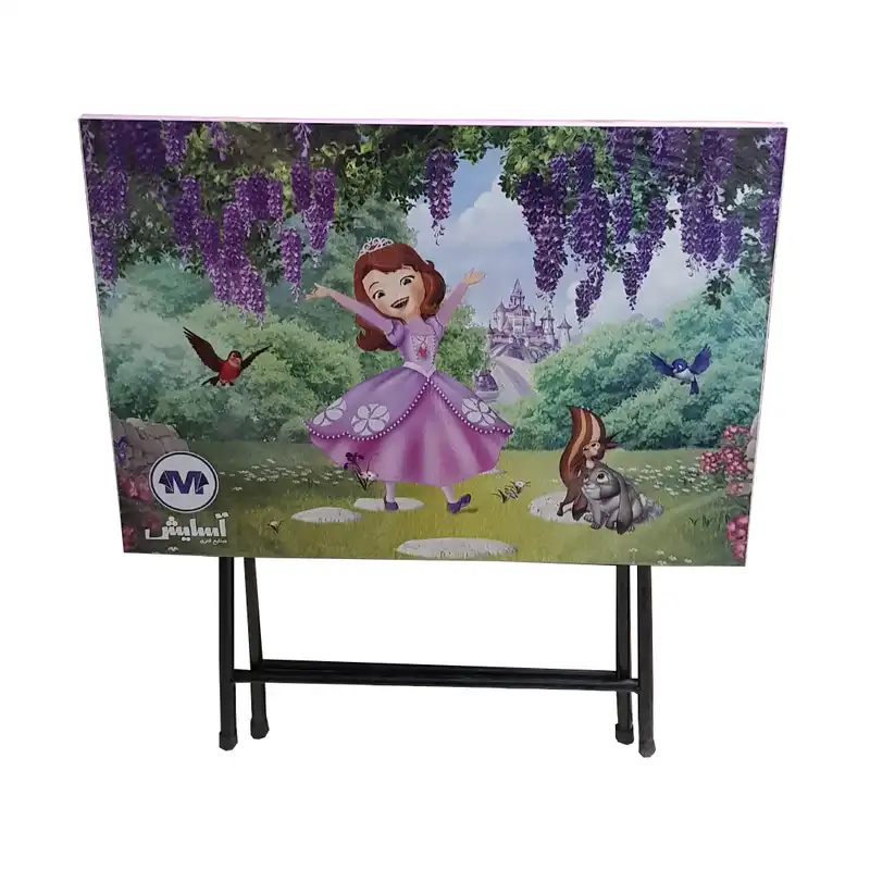 ست میز تحریر و صندلی آسایش مدل تاشو نرمال طرح سوفیا