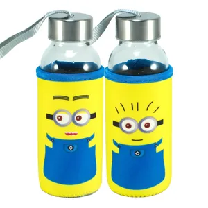 بطری آب مینیون مدل Glass Bottle 3 مجموعه دو عددی