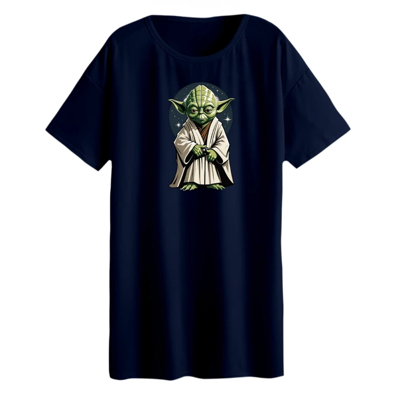 تی شرت لانگ زنانه مدل بیبی یودا کد 07