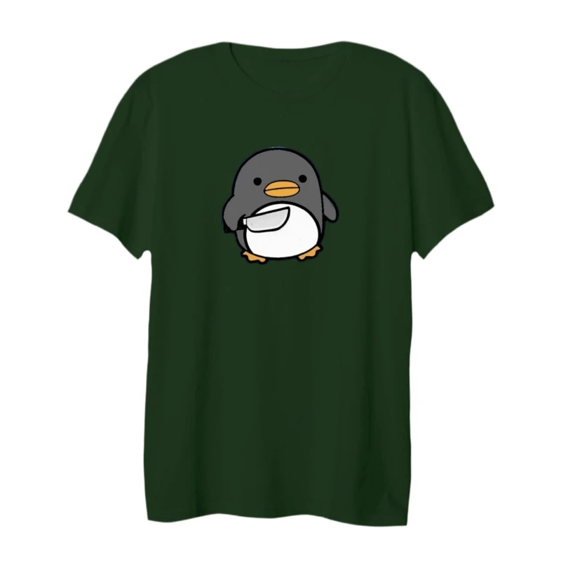 تی شرت لانگ زنانه مدل پنگوئن عصبانی کد۱